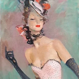Femme élégante en robe glamour. Jean-Gabriel Domergue - galerie latrium - photo 23