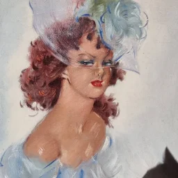 Femme avec chapeau et cheveux bouclés. Jean-Gabriel Domergue - galerie latrium - photo 15